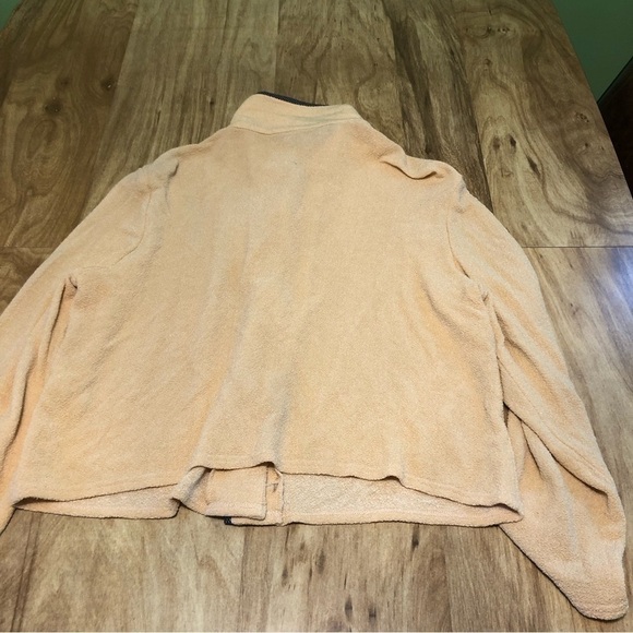 Lane Bryant Designs & Co Sandy Tan Acetate Blazer Jacket Button Size 14 - Picture 9 of 10